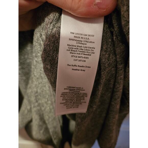 Current Elliott Ruffle Roadie Gray Mini Dress Size 1 Size Small - Picture 3 of 6